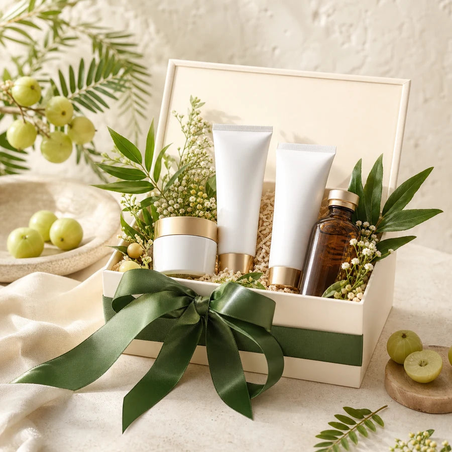 A curated Amlaki beauty and wellness gift bundle